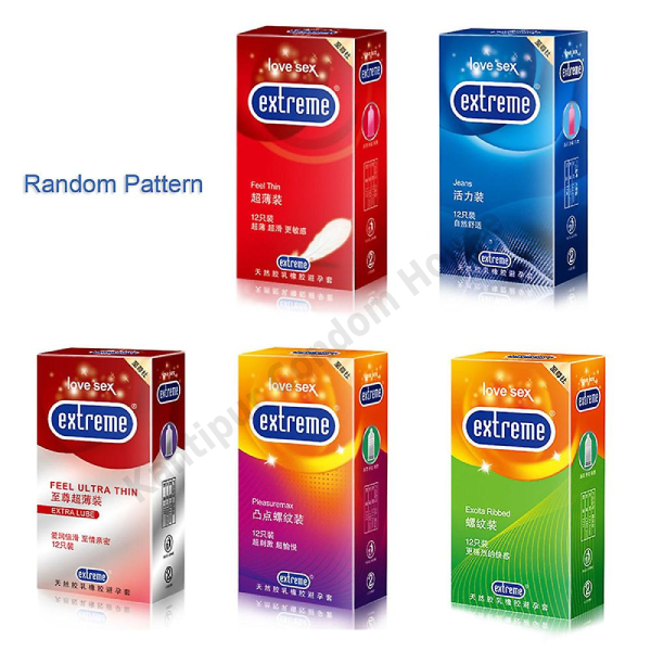 Natural Latex Condoms 12 Counts Ultra-thin Extra Sensitive Condom