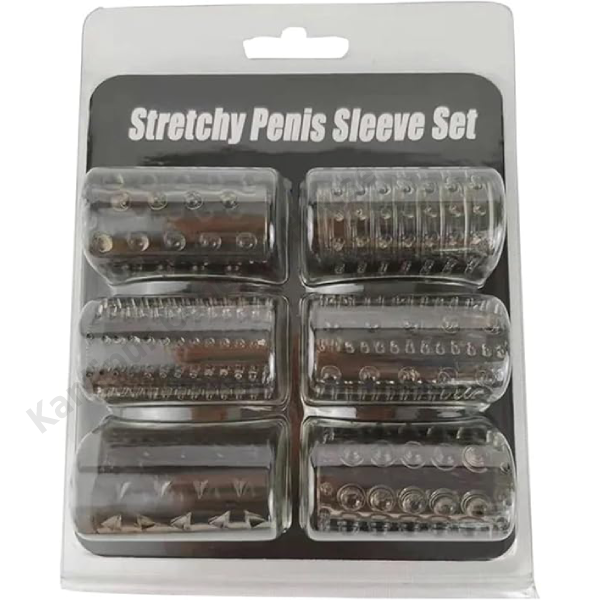 6pcs Crystal Male Penis Sleeve